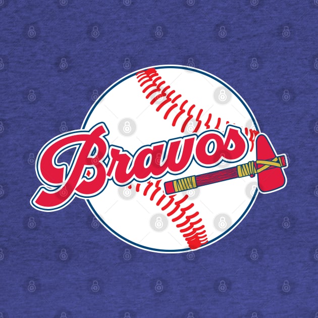 Let's Go Bravos Baseball Nickname by GAMAS Threads